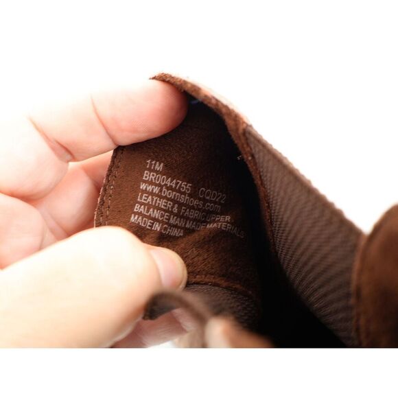 Born Graci Chelsea Boot Size 11 M Lug Sole Brown Leather Block Heel Pull on - Picture 9 of 11